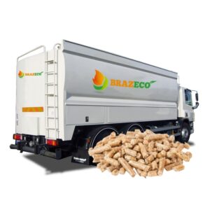 Granulés de bois en vrac avec camion souffleur